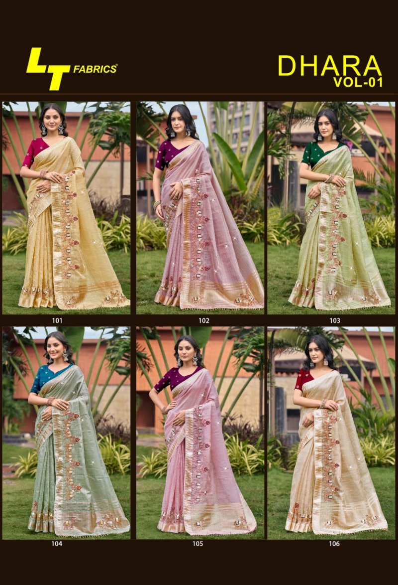 Dhara Vol 1 By Lt Kora Silk Beads Saree